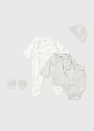 5 Piece Prem Baby Grey Sleepsuit Set (3lb-4lb)