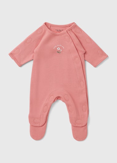 Prem Baby Pink Flower Sleepsuit (3-4lb)