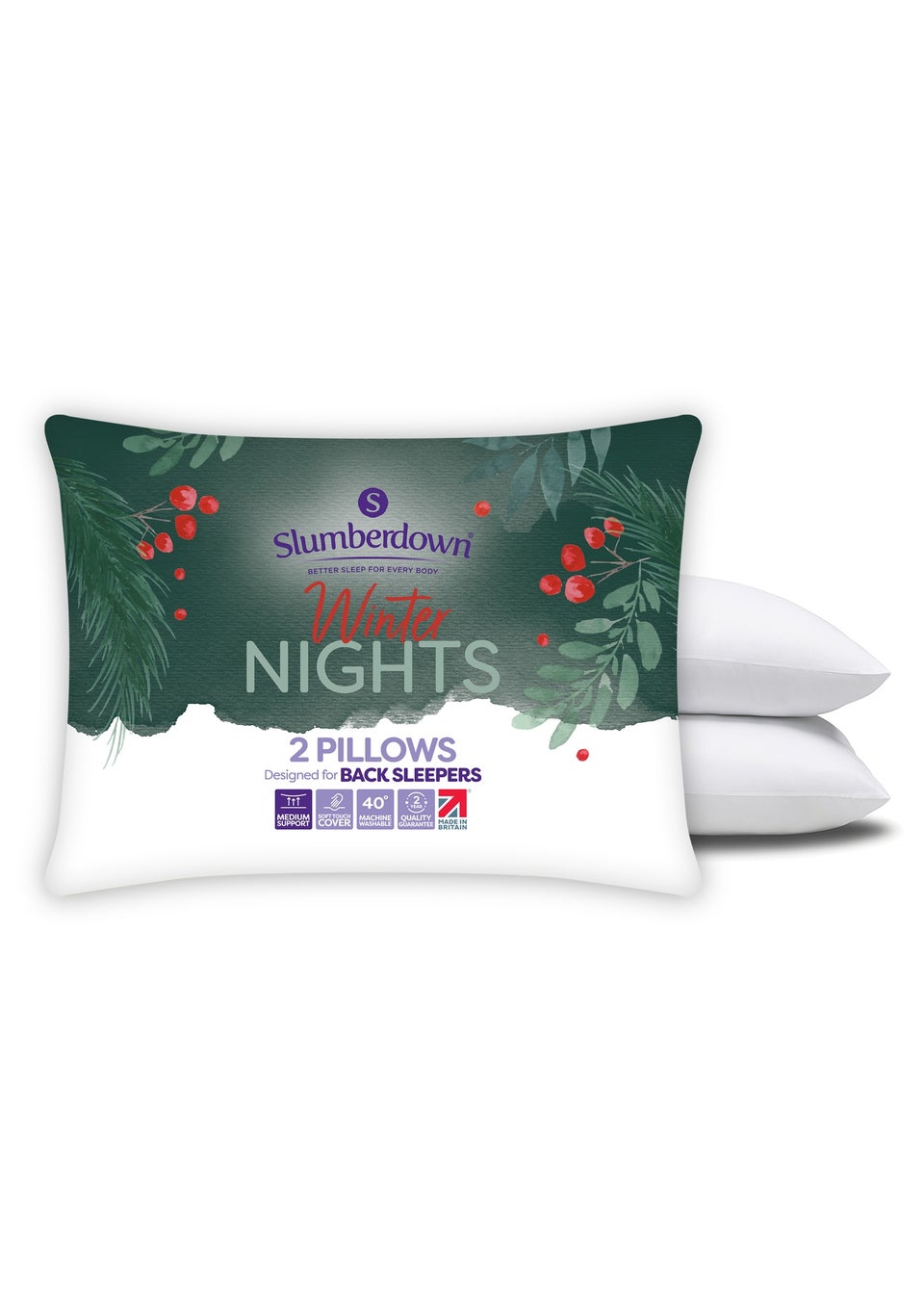 Slumberdown Winter Night Pillow Pair