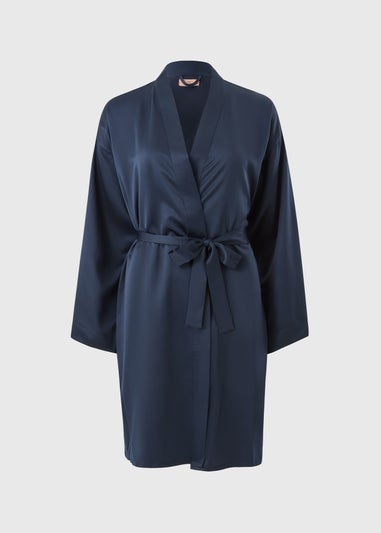 Navy Satin Gown