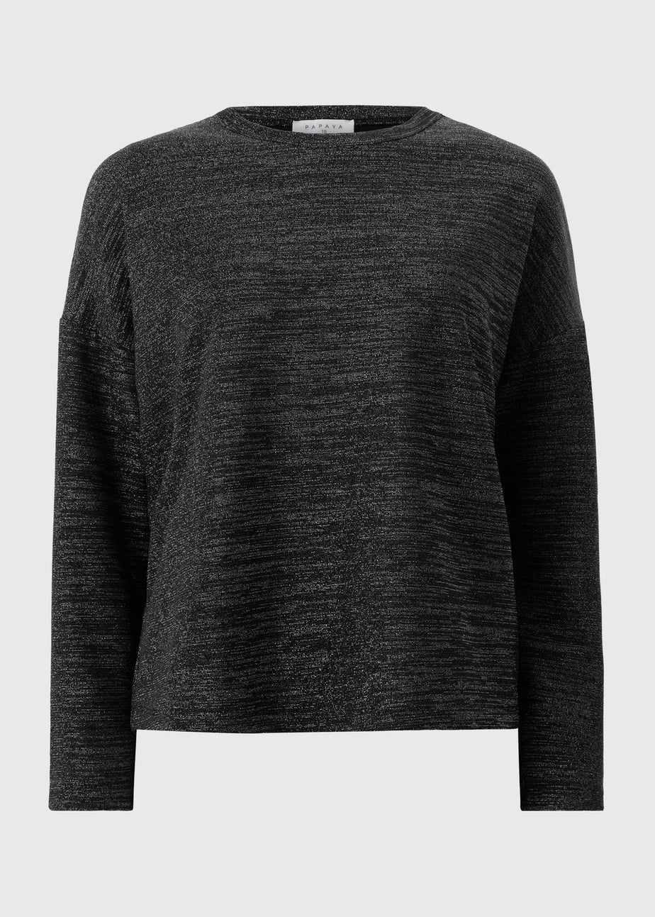 Black Sparkle Co Ord Top