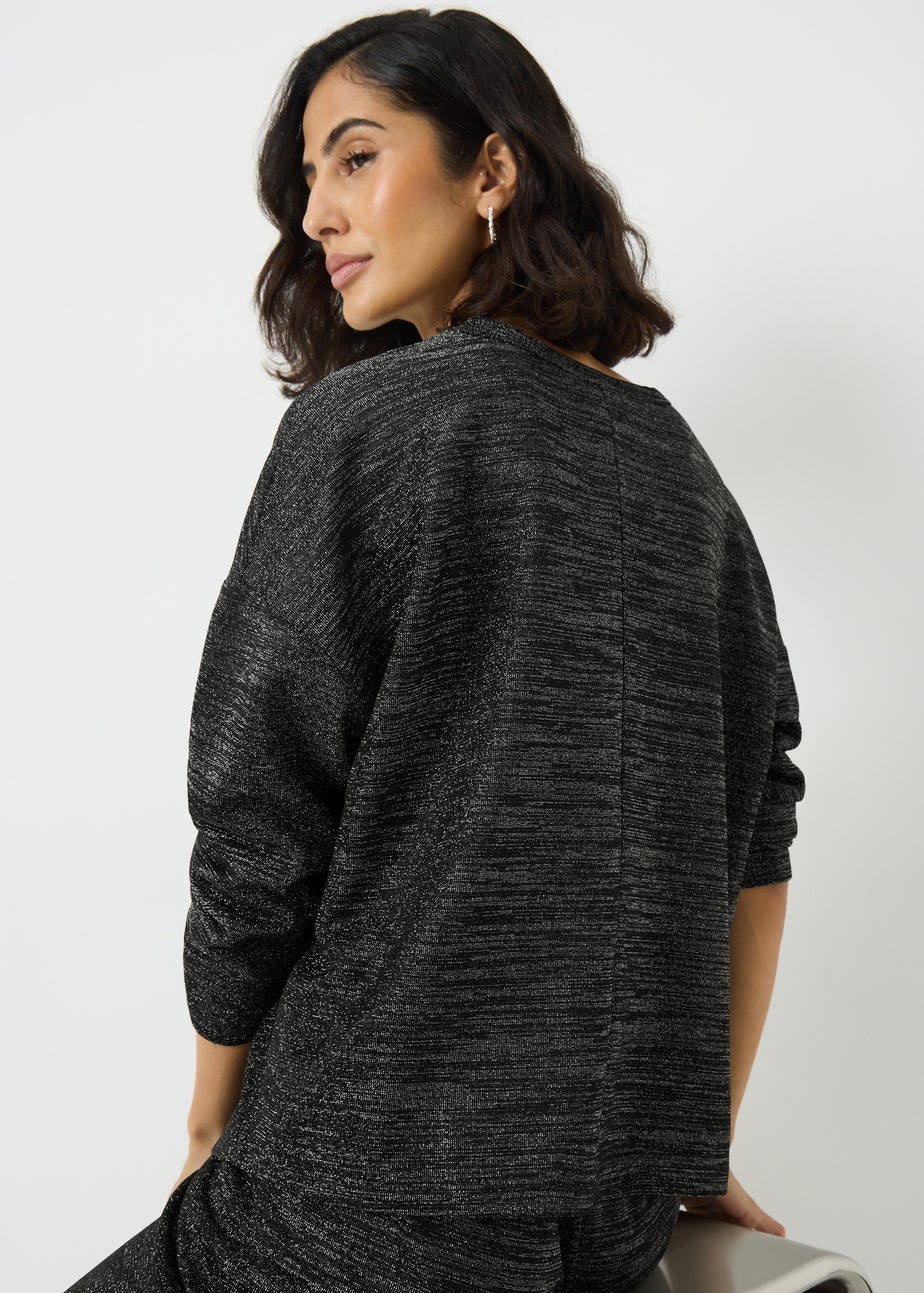 Black Sparkle Co Ord Top