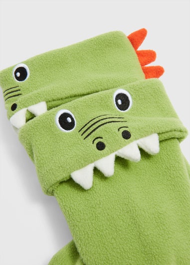 Boys Green Croc Welly Socks (Younger 6-12)