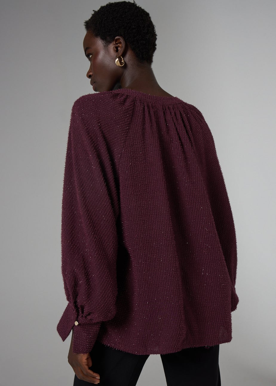 Et Vous Burgundy Lurex Blouse