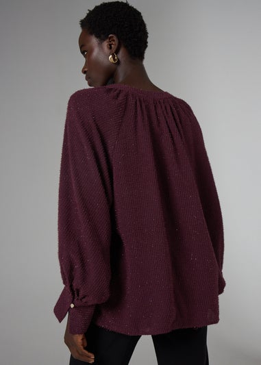 Et Vous Burgundy Lurex Blouse