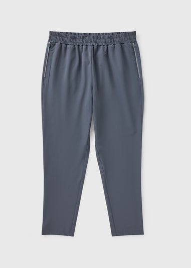 Grey Blue Woven Co Ord Jogging Bottoms
