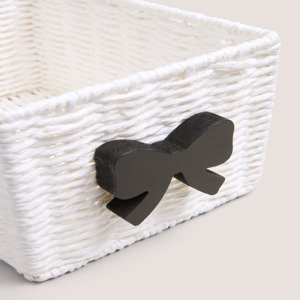White Single Bow Drawer