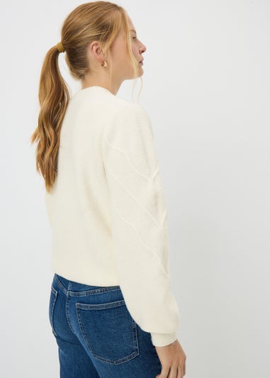 Cream Bobble Stitch Jumper