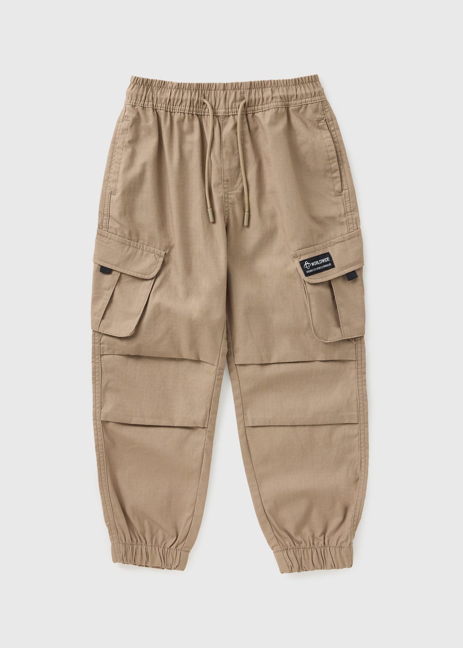 Boys Brown Ripstop Cargos (7-15yrs)