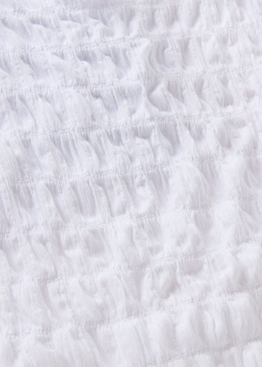 2 Pack Girls Black & White Crinkle Tops (7-15yrs)