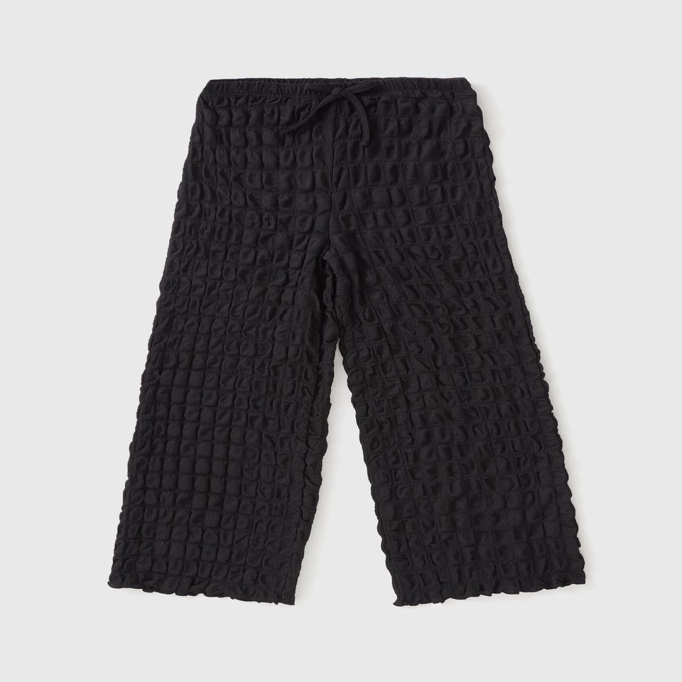 Girls Black Crinkle Trousers (7-15yrs)