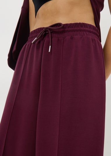 Burgundy Wide Leg Trousers