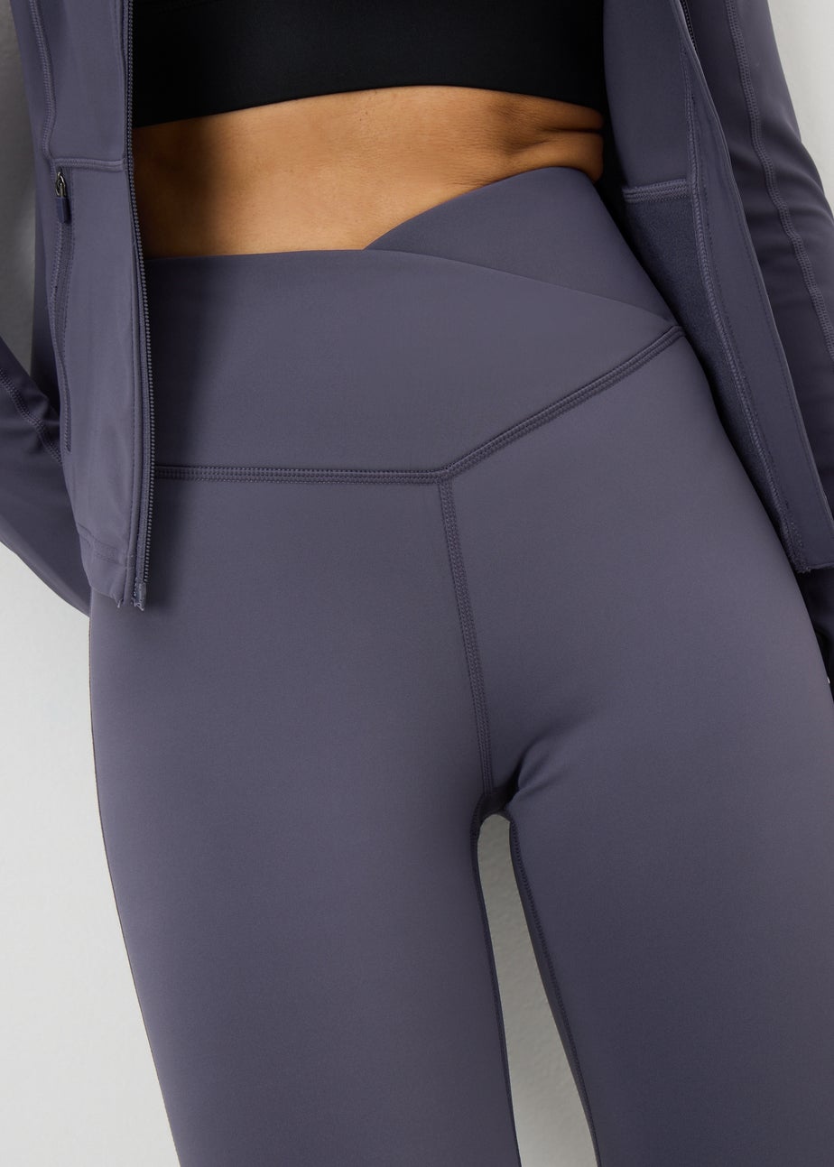 Grape Wrap Waist Leggings