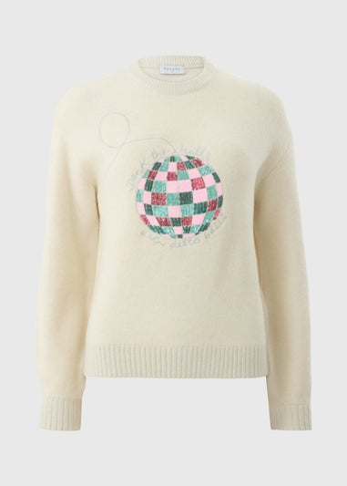 Cream Disco Ball Jumper