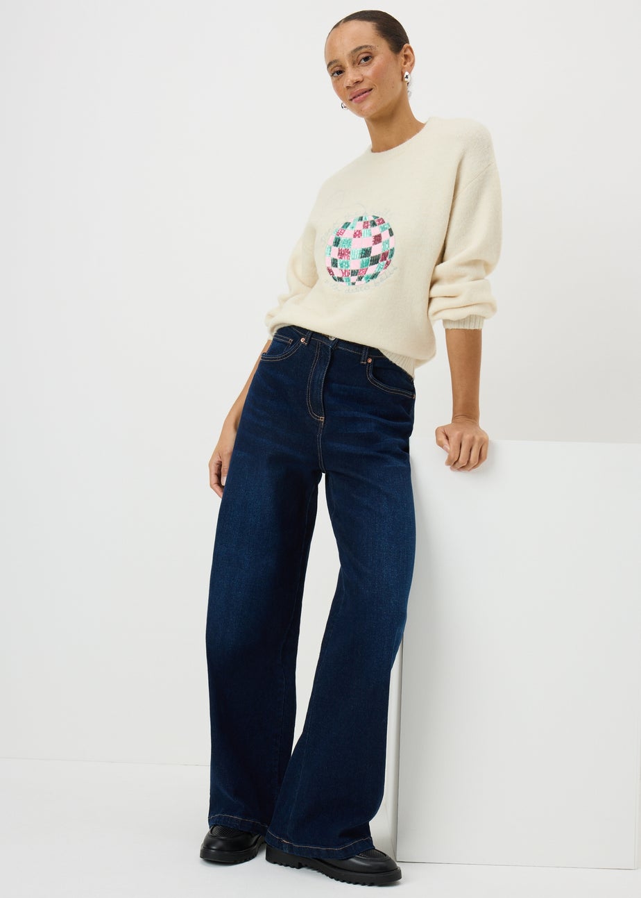 Cream Disco Ball Jumper