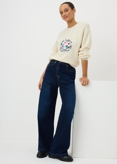 Cream Disco Ball Jumper