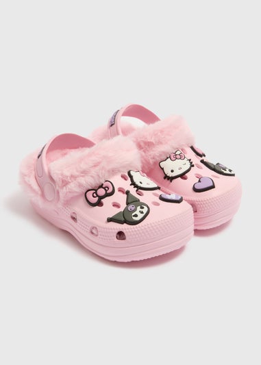 Hello Kitty Girls Pink Warm Lined Clogs (Younger 6/7-Older 12/13)
