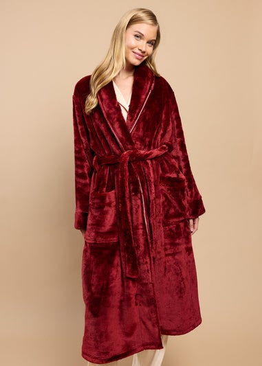 Little Mistress Burgundy Dressing Gown by Vicky Pattison