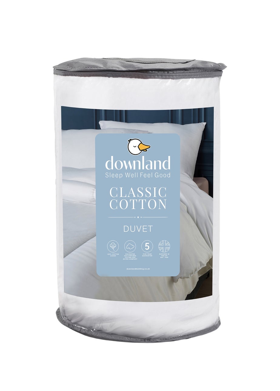 Downland White Classic Cotton Duvet (10.5 Tog)