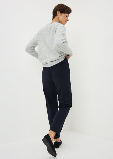 Navy Waffle Jogging Bottoms