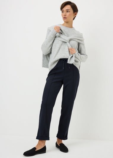 Navy Waffle Jogging Bottoms