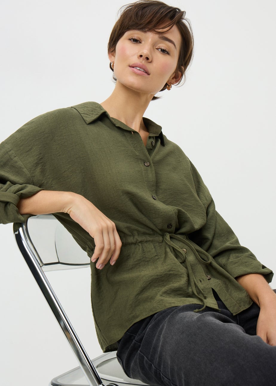 Green Channel Waist Shirt