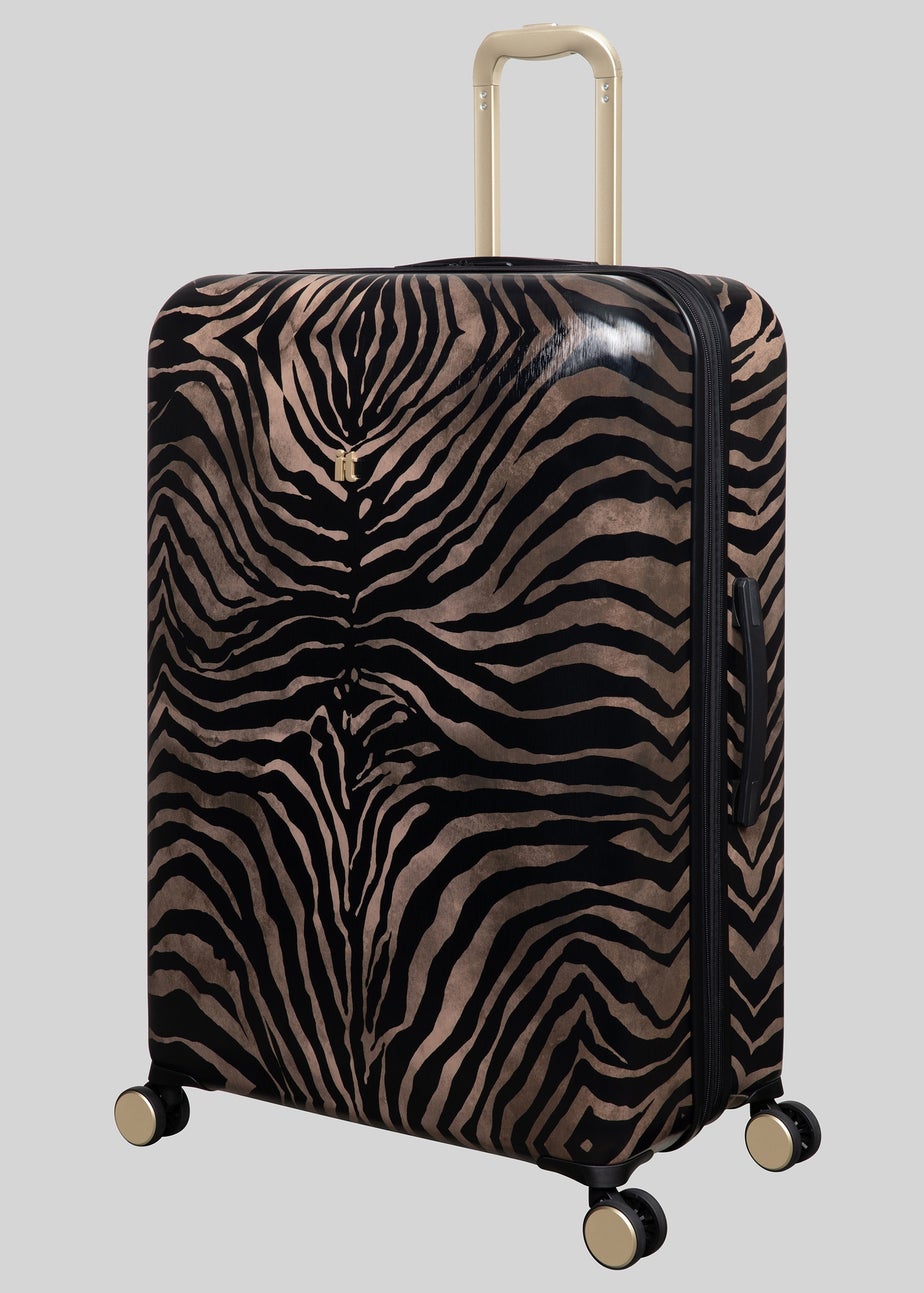 IT Luggage Brown Tiger Print Hardshell Suitcase