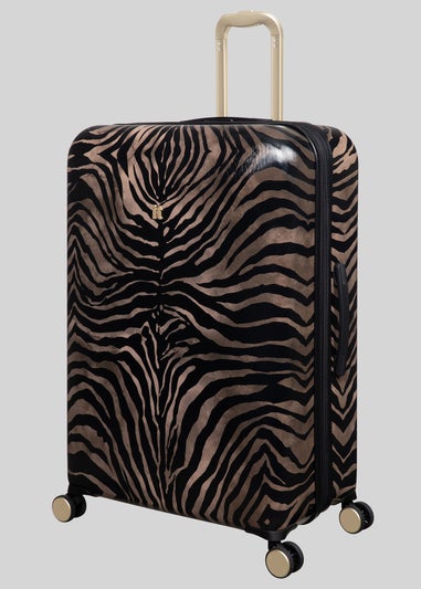 IT Luggage Brown Tiger Print Hardshell Suitcase