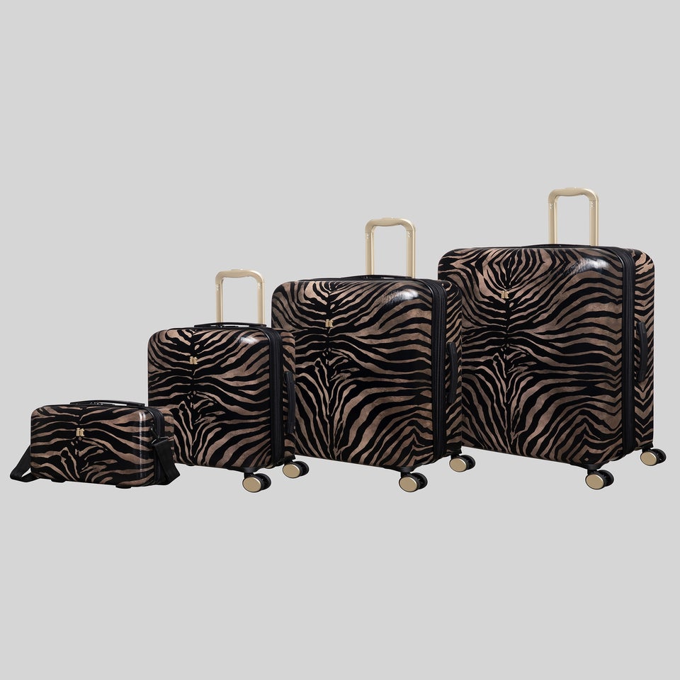 IT Luggage Brown Tiger Print Hardshell Suitcase