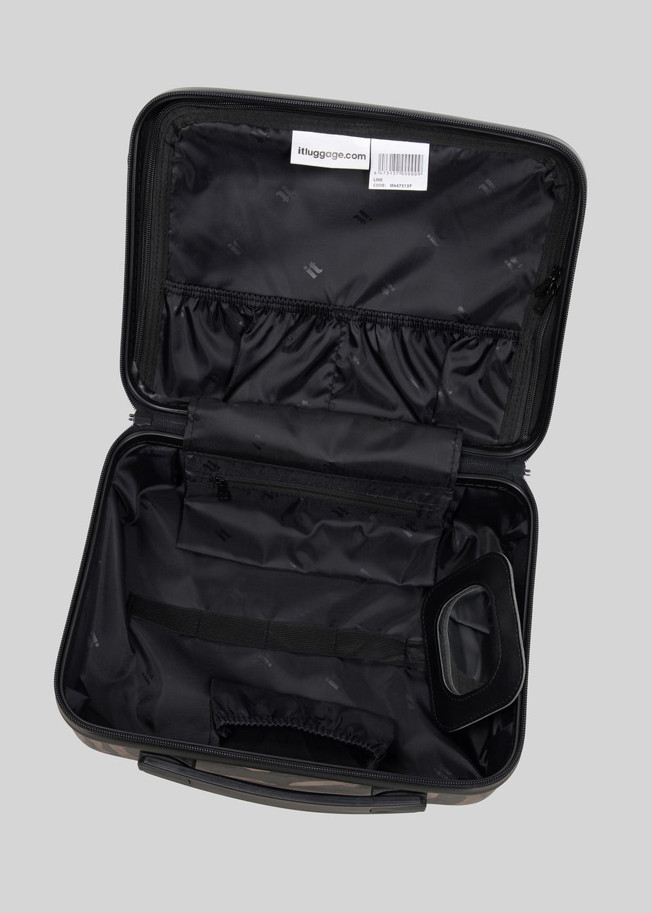 IT Luggage Brown Tiger Print Hardshell Suitcase