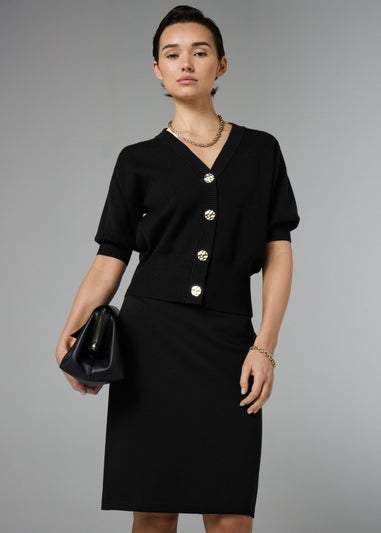 Et Vous Black Midi Pencil Skirt