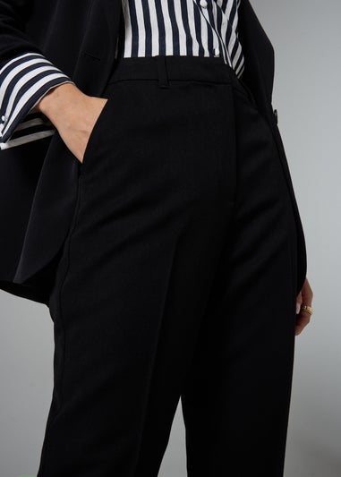 Et Vous Black Tapered Ankle Grazer Trousers