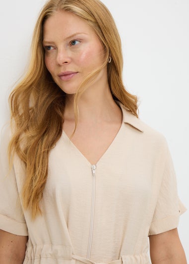 Stone Zip Tie Waist Shirt