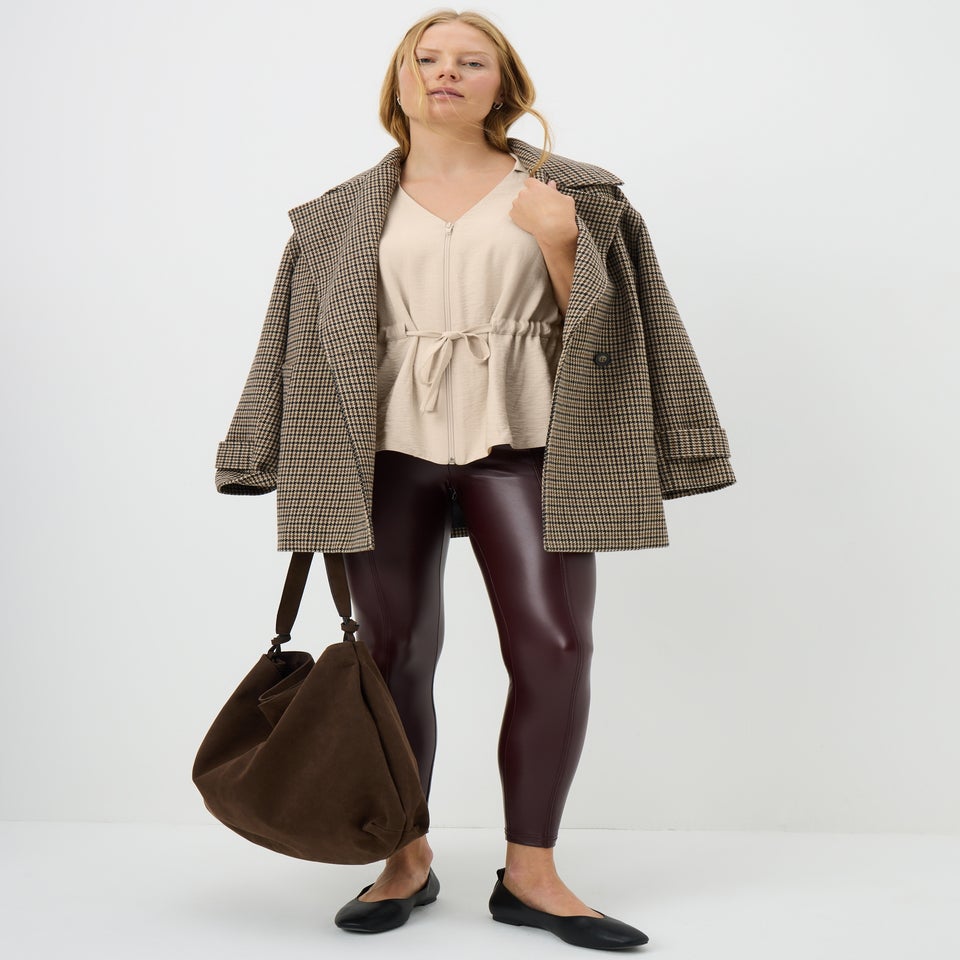 Stone Zip Tie Waist Shirt