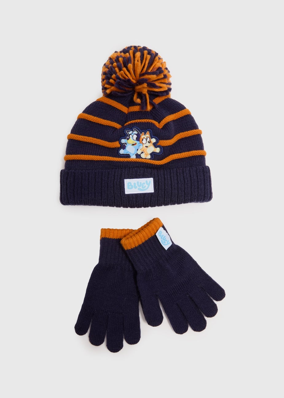 Bluey 2 Piece Boys Navy Hat Set (12mths-6yrs)