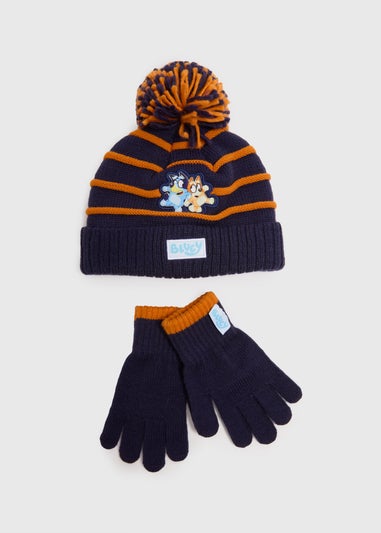 Bluey 2 Piece Boys Navy Hat Set (12mths-6yrs)