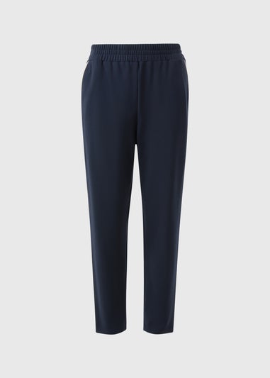 Navy Ponte Tapered Trousers