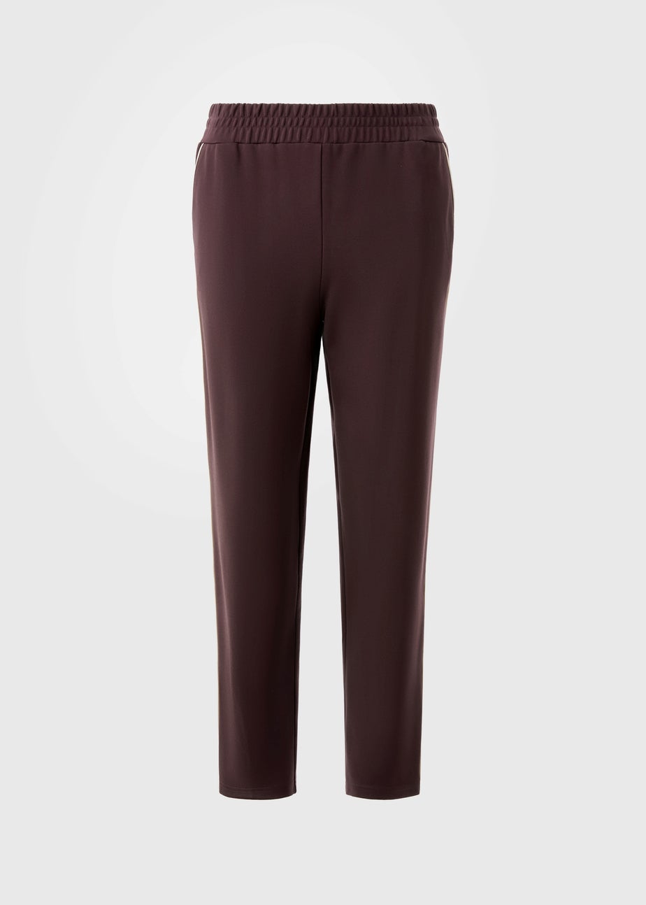 Burgundy Ponte Tapered Trousers