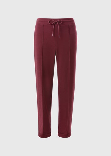 Burgundy Waffle Trousers
