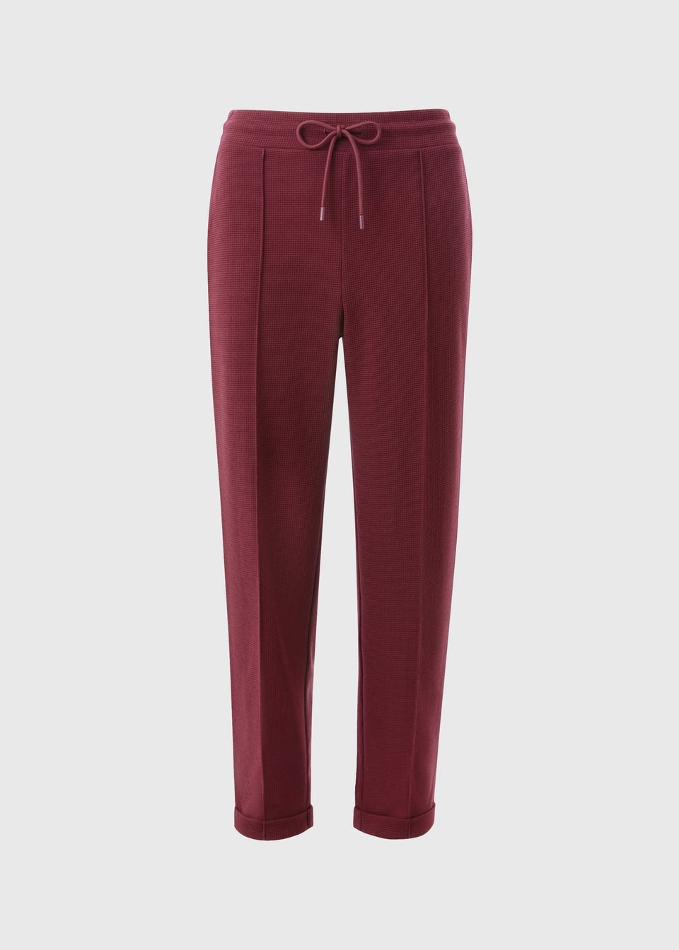Burgundy Waffle Trousers