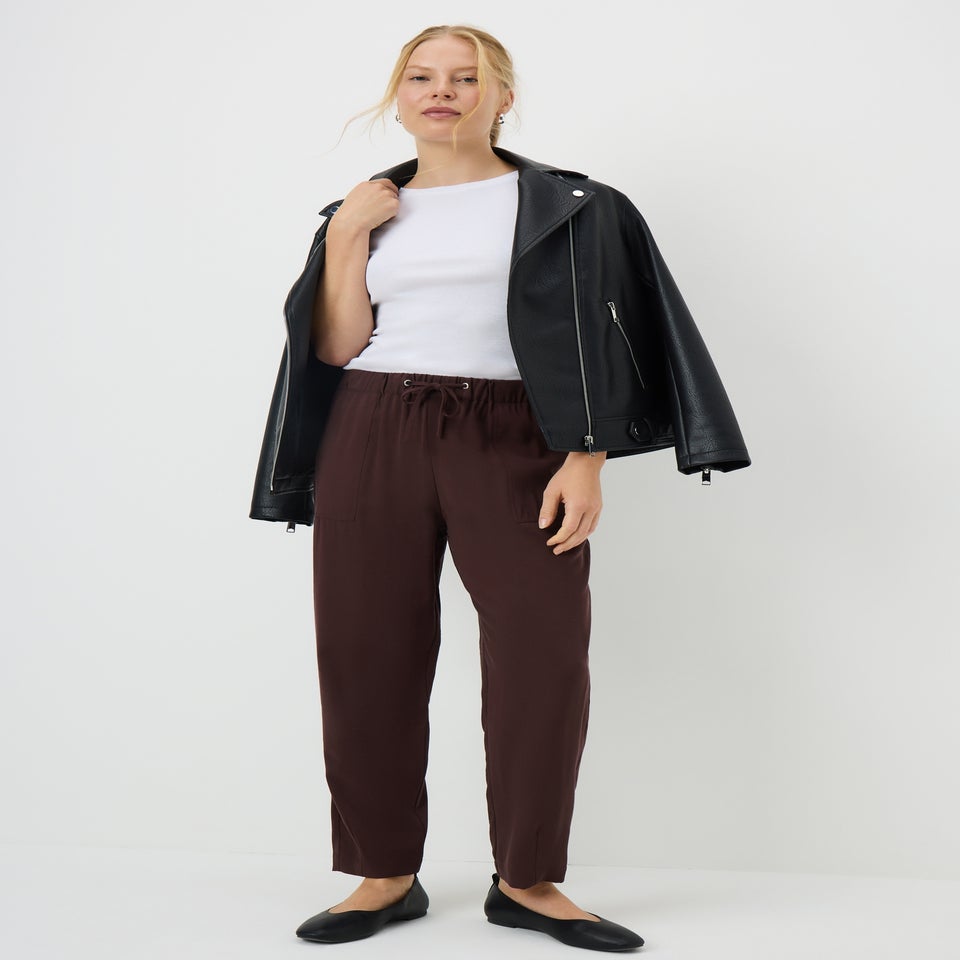 Burgundy Utility Jogging Bottoms