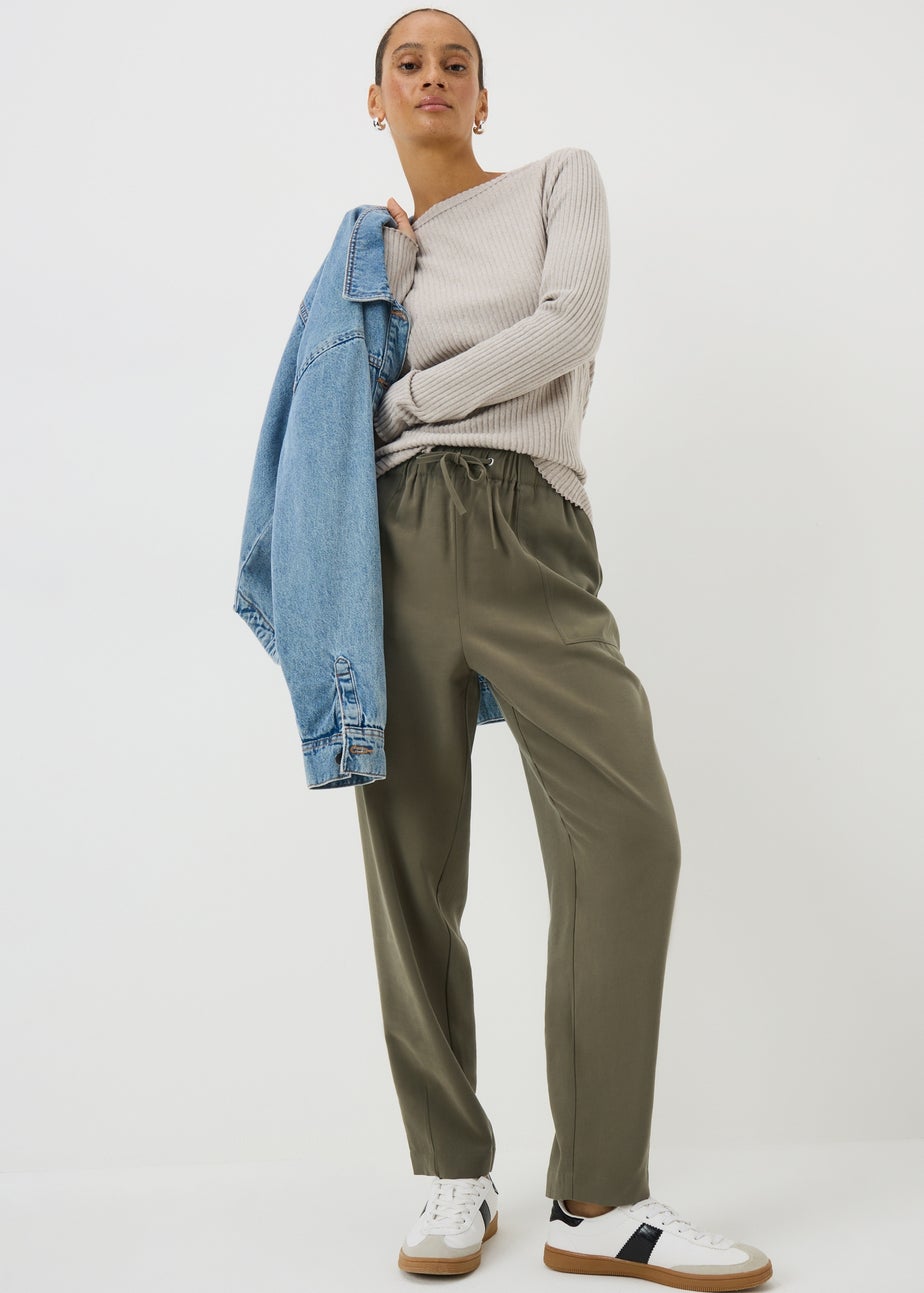 Khaki Utility Jogging Bottoms