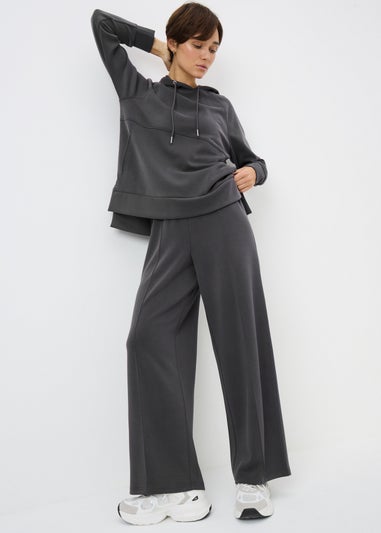 Souluxe Grey Wide Leg Jogging Bottoms