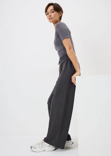 Souluxe Grey Wide Leg Jogging Bottoms