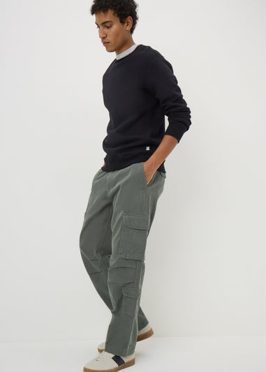 Khaki Loose Fit Uspec Cargo Trousers
