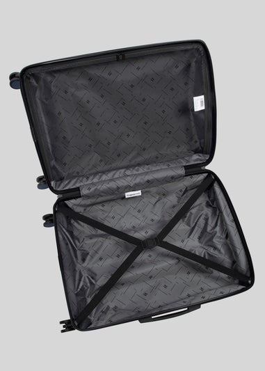 2 Piece IT Luggage Blue Hardshell Suitcase Bundle