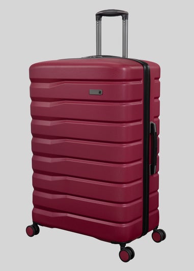 2 Piece IT Luggage Red Hardshell Suitcase Bundle