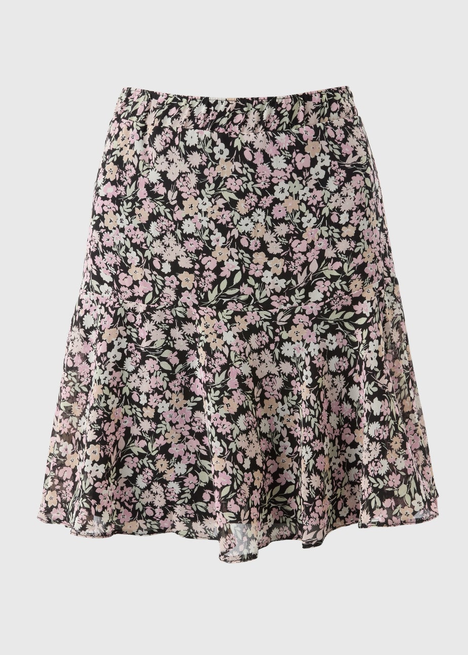 Multicoloured Floral Mini Skirt