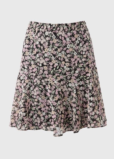 Multicoloured Floral Mini Skirt