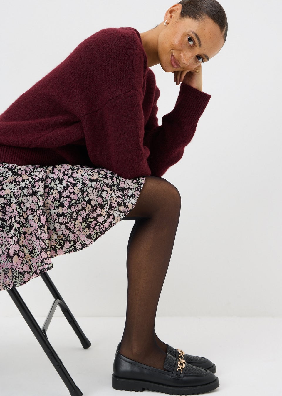 Multicoloured Floral Mini Skirt